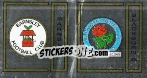 Sticker Barnsley/Blackburn Rovers Badge - UK Football 1982-1983 n. 357 - Panini