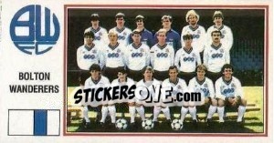 Sticker Bolton Wanderers Team - UK Football 1982-1983 - Panini