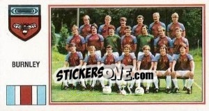 Figurina Burnley Team - UK Football 1982-1983 - Panini
