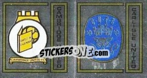 Sticker Cambridge United/Carlisle Badge - UK Football 1982-1983 n. 363 - Panini