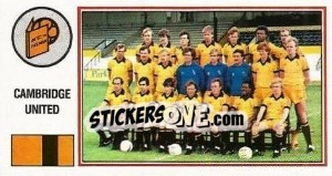 Sticker Cambridge United Team - UK Football 1982-1983 - Panini
