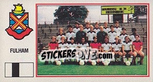 Cromo Fulham Team - UK Football 1982-1983 - Panini