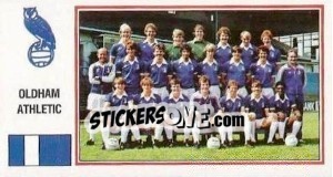 Cromo Oldham Athletic Team - UK Football 1982-1983 - Panini