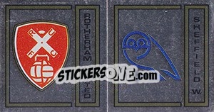 Sticker Rotherham United/Sheffield Wednesday Badge - UK Football 1982-1983 n. 384 - Panini