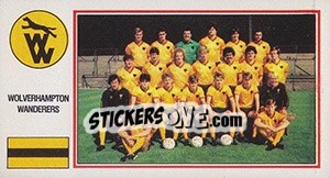 Sticker Wolverhampton Wanderers Team - UK Football 1982-1983 - Panini
