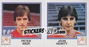 Cromo Peter Weir / John Hewitt - UK Football 1982-1983 - Panini