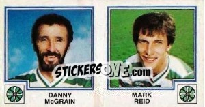 Cromo Danny McGrain / Mark Reid - UK Football 1982-1983 - Panini