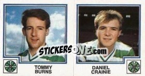 Sticker Tommy Burns / Daniel Craine - UK Football 1982-1983 n. 404 - Panini