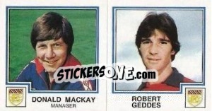 Cromo Donald Mackay / Robert Geddes - UK Football 1982-1983 - Panini