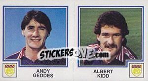 Cromo Andy Gedds / Albert Kidd - UK Football 1982-1983 - Panini