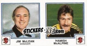 Sticker Jim McLean / Hamish McAlpine - UK Football 1982-1983 - Panini
