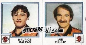 Sticker Maurice Malpas / iain Phillip - UK Football 1982-1983 - Panini