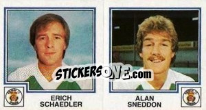 Sticker Erich Schaedler / Alan Sneddon - UK Football 1982-1983 - Panini