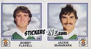 Sticker Bobby Flavell / Jackie McNamara - UK Football 1982-1983 - Panini