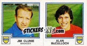 Sticker Jim Clunie / alan Mcculloch - UK Football 1982-1983 - Panini