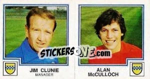 Sticker Jim Clunie / alan Mcculloch - UK Football 1982-1983 n. 437 - Panini