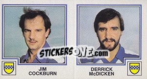 Sticker Jim Cockburn / derrick Mcdicken - UK Football 1982-1983 - Panini