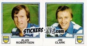 Sticker Alan Robertson / jim Clarke - UK Football 1982-1983 - Panini