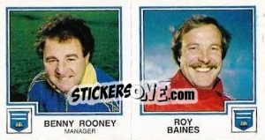 Cromo Benny Rooney / Roy Baines - UK Football 1982-1983 - Panini