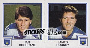 Cromo Ian Cochrane / James Rooney - UK Football 1982-1983 - Panini