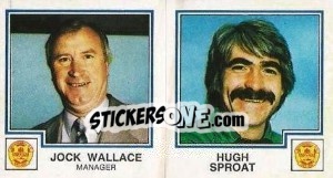 Cromo Jock Wallace / Hugh Sproat - UK Football 1982-1983 - Panini
