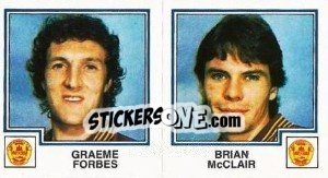 Sticker Graeme Forbes / Brian McClair - UK Football 1982-1983 - Panini