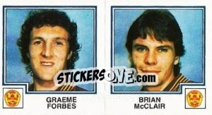 Sticker Graeme Forbes / Brian McClair - UK Football 1982-1983 n. 459 - Panini