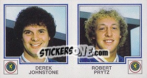 Cromo Derek Johnstone / Robert Prytz - UK Football 1982-1983 - Panini