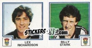 Sticker Lex Richardson / Billy Stark - UK Football 1982-1983 - Panini