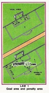 Sticker Goal Area and penalty area - UK Football 1982-1983 - Panini