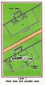 Sticker Goal Area and penalty area - UK Football 1982-1983 n. 481 - Panini