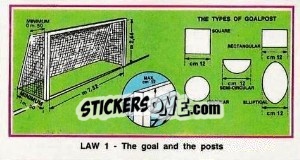 Sticker The goal and the posts - UK Football 1982-1983 n. 482 - Panini