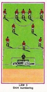 Sticker Shirt Numbering - UK Football 1982-1983 n. 484 - Panini