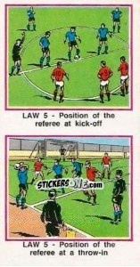 Sticker Position of the referee - UK Football 1982-1983 - Panini