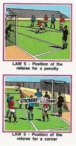 Cromo Position of the referee - UK Football 1982-1983 - Panini