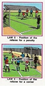Sticker Position of the referee - UK Football 1982-1983 n. 487 - Panini