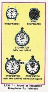 Sticker Regulated timepieces - UK Football 1982-1983 n. 491 - Panini
