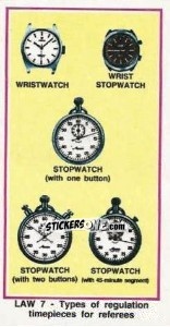 Sticker Regulated timepieces - UK Football 1982-1983 - Panini