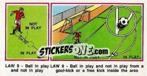 Sticker The ball in & out of Play - UK Football 1982-1983 n. 495 - Panini