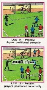 Figurina Players positioned correctly & incorrectly - UK Football 1982-1983 - Panini
