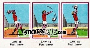 Figurina Foul Throw - UK Football 1982-1983 - Panini
