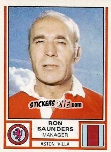 Figurina Ron Saunders - UK Football 1980-1981 - Panini