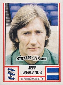 Cromo Jeff Wealands - UK Football 1980-1981 - Panini