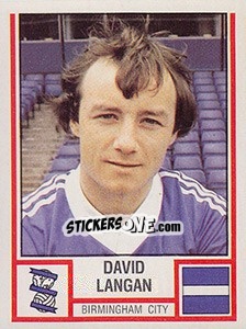 Figurina David Langan - UK Football 1980-1981 - Panini