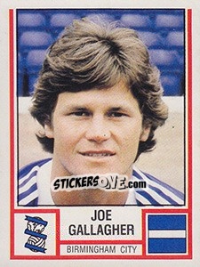 Figurina Joe Gallagher - UK Football 1980-1981 - Panini