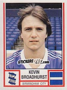 Cromo Kevin Broadhurst - UK Football 1980-1981 - Panini