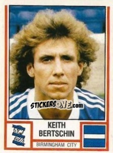 Cromo Keith Bertschin - UK Football 1980-1981 - Panini