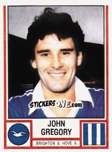 Figurina John Gregory - UK Football 1980-1981 - Panini