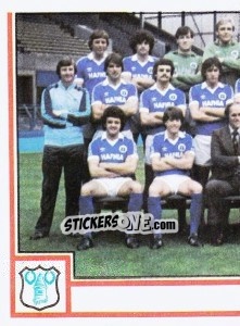 Sticker Team Photo (puzzle 1) - UK Football 1980-1981 - Panini