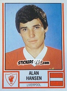 Cromo Alan Hansen - UK Football 1980-1981 - Panini